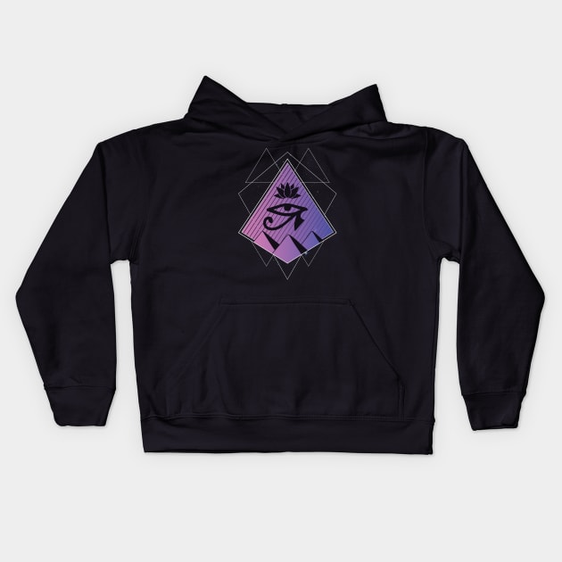 Ancient Egypt Beautiful pyramids abstract Kids Hoodie by Midoart